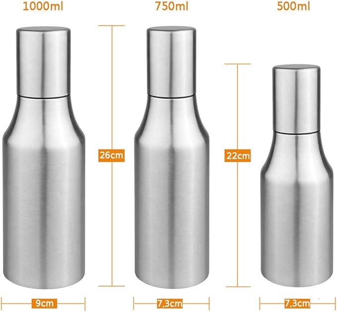 Flyboo Olive Oil Dispenser,Oil Bottle Stainless Steel Leak Proof Olive Oil Decanter for Kitchen