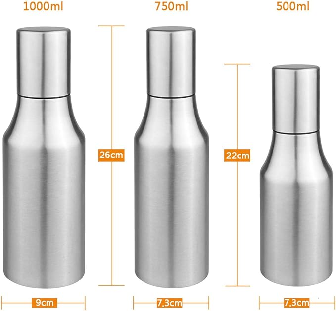 Flyboo Olive Oil Dispenser,Oil Bottle Stainless Steel Leak Proof Olive Oil Decanter for Kitchen