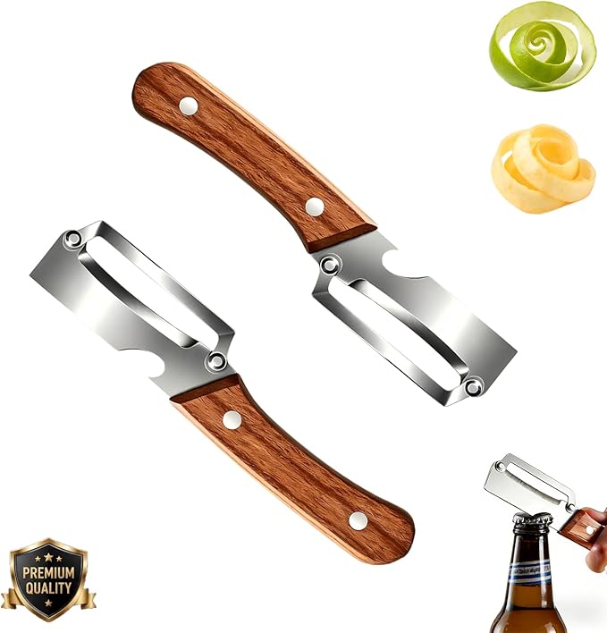 2026 Upgrade Multifunctional Stainless Steel Vegetable Peeler – Kitchen Gadget for Peeling Potato, Carrot, Pumpkin, and Fruit (2pcs)