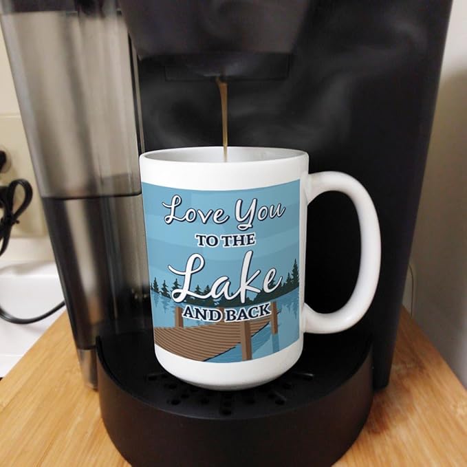 ThisWear Lake Themed Gifts Love You to the Lake and Back Couples Coffee Mug Set