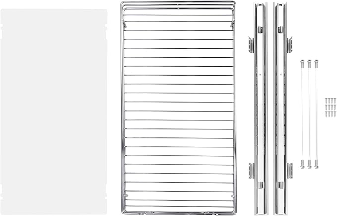 VEVOR 12.5"Wx16.5"Dx3.5"H Pull Out Cabinet Organizer, Heavy Duty Slide Out Pantry Shelves, Chrome-Plated Steel Roll Out Drawers Storage, for Home, Under Sink, 14"Wx17.5"Dx7"H Install Size for Cabinet