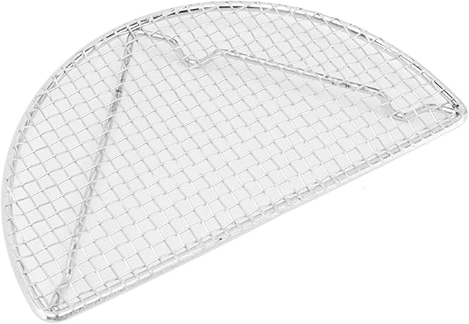 Yosoo Stainless Steel Cooling Rack for Baking, High Temperature Oven Safe Cooking Rack with Perfectly Spaced Lines, for Roasting Grilling Cooling Chicken Wings Breads (Medium Semicircle 18CM)