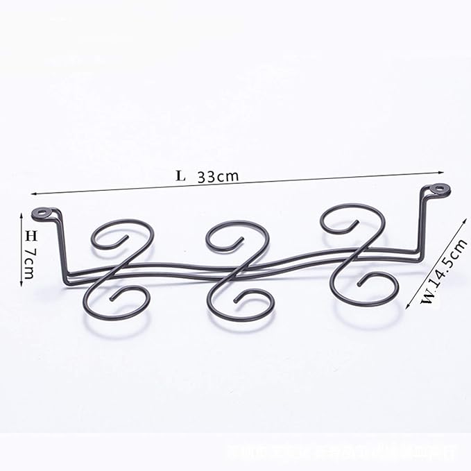 Under Cabinet Wine Glass Rack Stemware Holder,Oil Rubbed Bronze 6 Cup Glasses Vintage Style Stainless Steel Wall-Mounted Hanging Wine Glass Hanger For Bar Home Cafe
