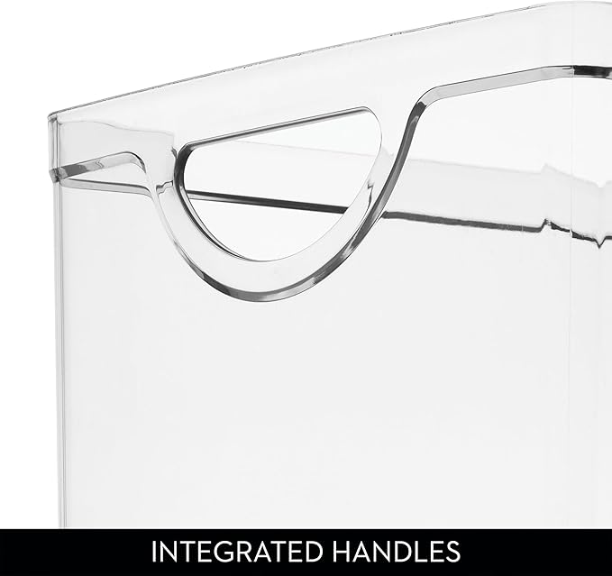 iDesign Stackable Clear Plastic Extra Long Storage Bin, 2-Pack | Organizer for Kitchen Cabinet or Pantry
