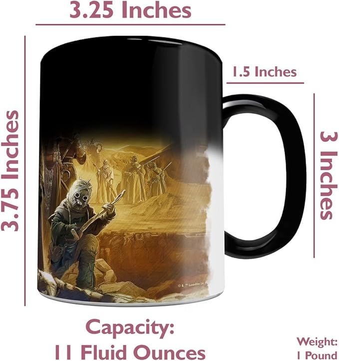 Morphing Mugs Star Wars – The Book of Boba Fett – Tusken Raiders – One 11 oz Color Changing Ceramic Mug – Image Revealed When HOT Liquid Is Added! MMUG1483