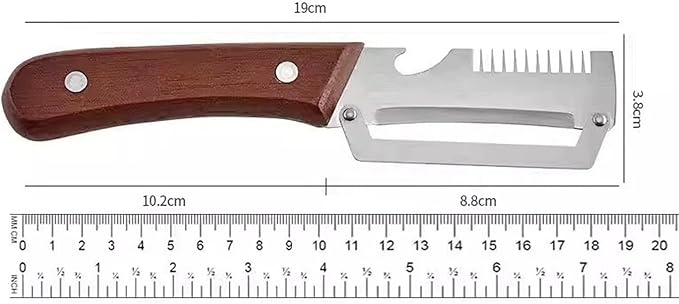 2026 Upgraded Multi-Functional Vegetable Peeler, Premium Vegetable Peeler with Wooden Handle and Bottle Opener, 3-in-1 Peeler & Bottle Opener for Fruit Potato Carrot Kitchen Gadget