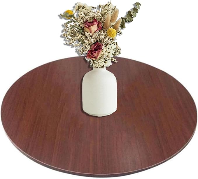 LIGUOYI Round Wood Lazy Susan Turntable Diameter 70cm 80cm 90cm, Thickness 1.6cm, Handmade Wooden Turntable, Smooth Edge, Waterproof, Wood Serving Tray for Kitchen Pantry Countertop Table