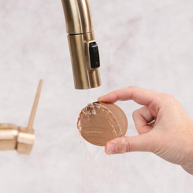 AeroPress Gold Tone Stainless Steel Reusable Filter – Durable Metal Coffee Filter, Sustainable, Eco-Friendly, Travel-Friendly, Fits Standard AeroPress Manual Coffee Makers