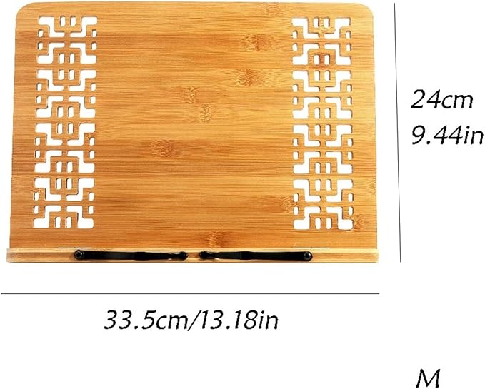 Book Stand Book Holder Tray Simple Book Holder Wooden Bookstand Multi-Functional Book Holder Height Adjustable Cookbook Stand for Kitchen (Size : M)