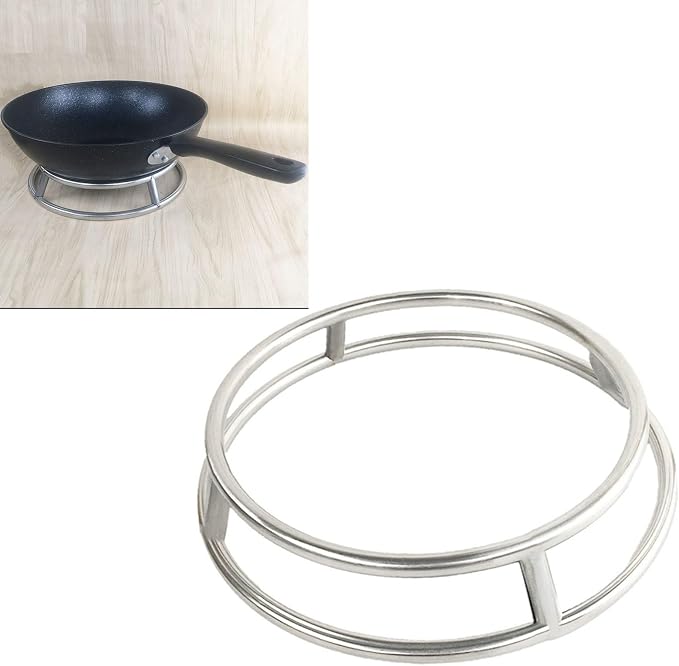 Round Cooling Rack, Metal Pot Trivet Cooking Rack Wire Steamer Kettle Rack Stainless Steel Round Rack for Cooking Cooling Steaming Baking
