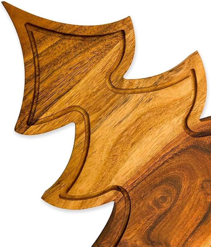 Affinity Decor Christmas Tree Cutting Board for Kitchen, Tree Shaped Wood Cutting Board with Grooves, Charcuterie Wooden Serving Tray for Cheese (Christmas Tree Board with Groove 13"L x 9"W)