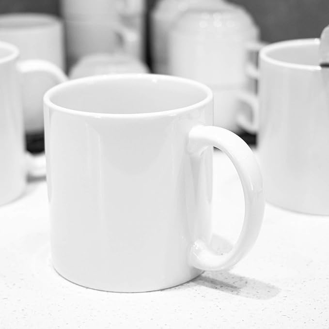 BYCNZB 22oz white Super Large Ceramic Coffee Mugs Large Handles Set of 4