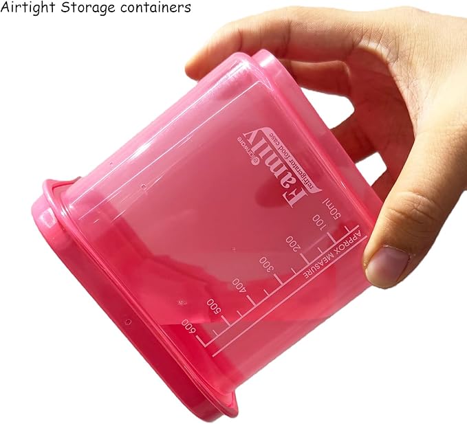 Airtight Food Storage Containers with Lids 4PCS Family Set, BPA-Free Food Grade Plastic Stackable Snack Fruit Containers,Leak-proof Kitchen Pantry Organizers for Sugar,Flour, Nuts, Dry Goods (Green)