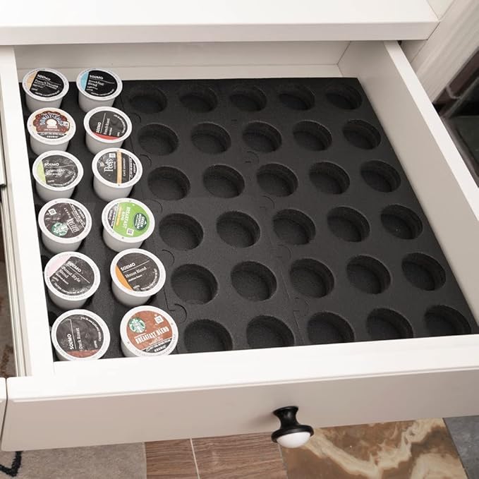 Coffee Pod holder DIY Size Organizer 60 Compatible Tray Drawer Holds with coffee pod