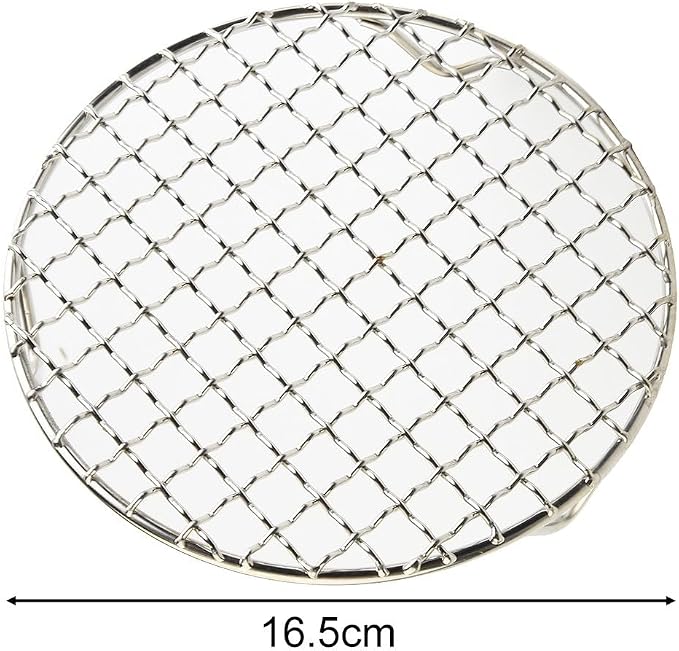 Round Cooling Baking Rack, 201 Stainless-Steel Wire Oven Grill Sheet with 3-Leg Stable Design, 1.2cm Mesh for Even Heating, Multi-Size Options 13cm to 40.5cm, for Baking, Roasting(16.5cm)