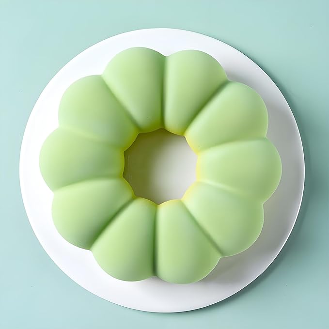 8.3 Inch Ring Cake Pan, Non-stick Silicone Flower Shaped Baking Pan for Pumpkin Cake, Chiffon Cake, French Dessert, Bread, Pastry, Mousse, Brownie, Chocolate