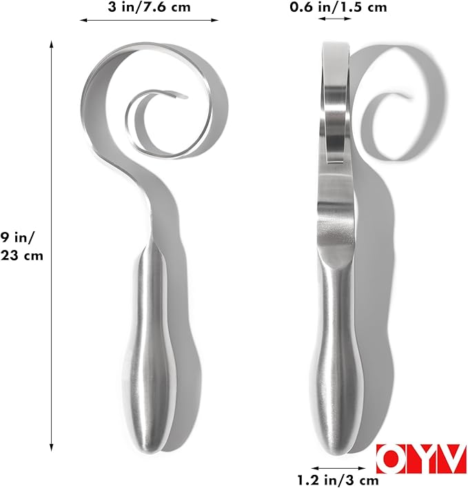 OYV Seamless Dough Whisk, 18/10 Stainless Steel Danish Dough Wisk, 9" Bread Whisk for Sourdough, Cookies, Pizza, Pastry, Dishwasher Safe Dough Hook