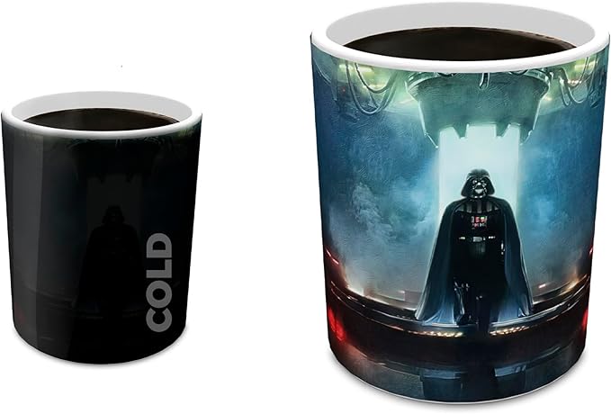 Morphing Mugs Star Wars – Obi-Wan Kenobi – Darkness Has Arrived – One 11 oz Color Changing Ceramic Mug – Image Revealed When HOT Liquid Is Added!