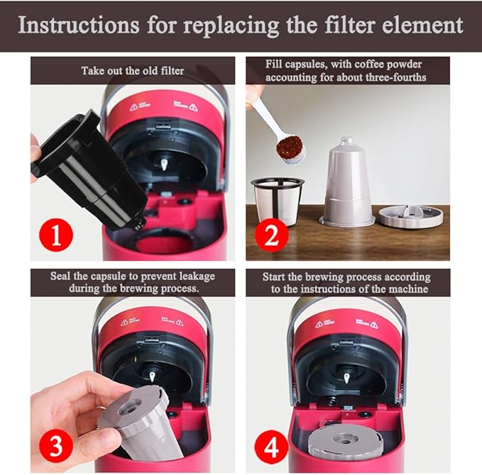 for Keurig My K-Cup Reusable Coffee Filter, Brew Coffee or Tea, Fits K10 K15 K40/45 K55 K60/65 K70/75/79 Series with Sustainable Coffee Accessories, Gray 3 Pack