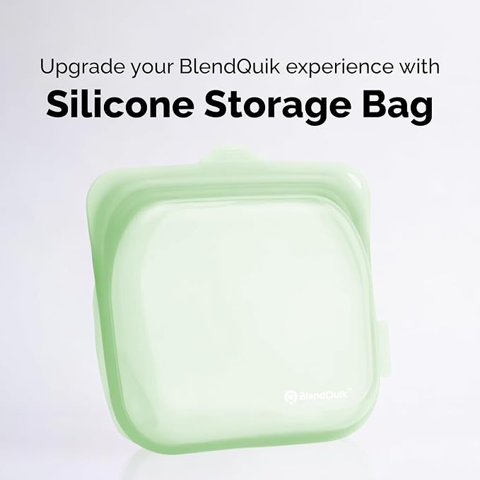 Reusable Silicone Food Storage Bags, 1000 ml Capacity, Leak Proof Freezer Silicone Bags, Easy To Clean Reusable Travel Bag, Green