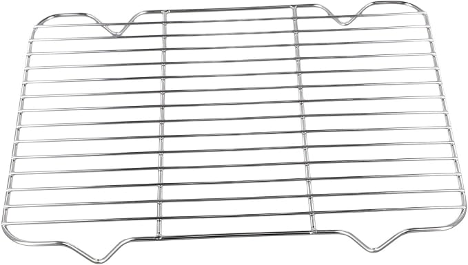 Stainless Steel Baking Tray with Cooling Rack Set for Kitchen Use, for Roasting and Baking Cookies, Vegetables, and Cakes (26x20x5cm)