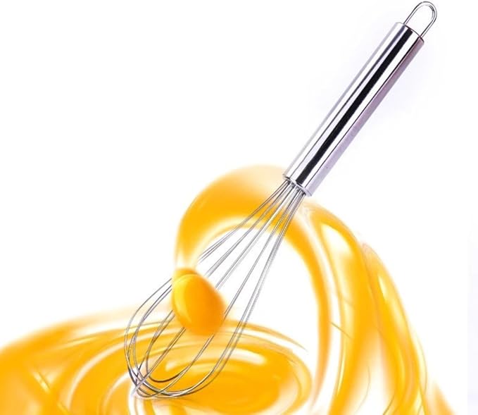 8/10/12inches Portable Stainless Steel Balloon Wire Whisk Egg Beater Mixer Baking Utensil Kitchen Tool 8 inches