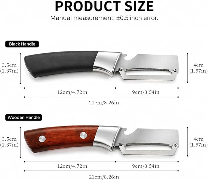 2026 New Multifunctional Vegetable Peeler with Bottle Opener, Kitchen 2 in 1 Handheld Stainless Steel Fruit Veggie Peeler for Fruit and Veggie (2 Pack)