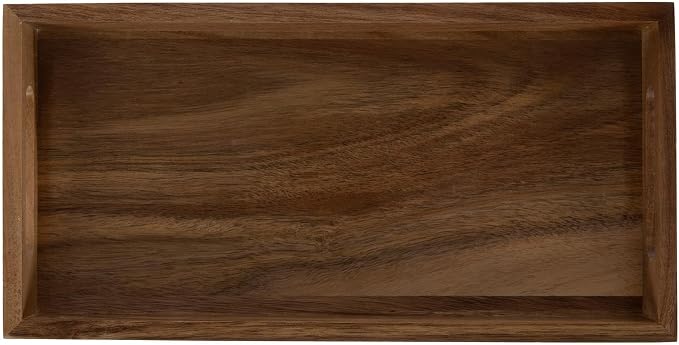 Hobby Lobby Acacia Wood Serving Tray with Handles, Natural, 13 x 6.56 inches