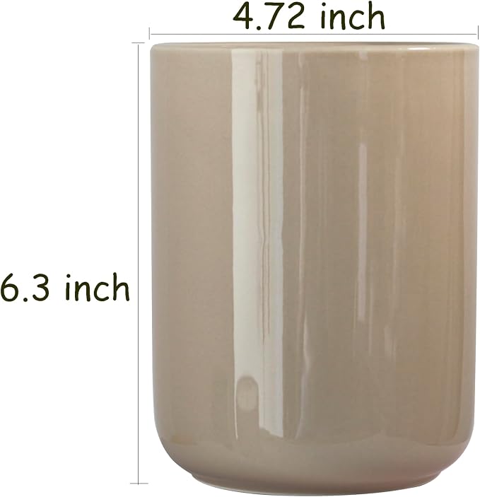 Utensil Holder,Ceramic Kitchen Utensil Holder for Countertop, Vintage Farmhouse Kitchen Decor for Counter, Gift（6.3 * 4.72inch）