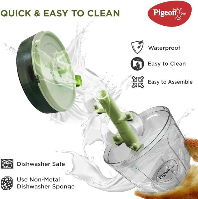 Pigeon - Pro XL Handy and Compact Chopper with Stainless Steel blades - Large Hand Powered Food Chopper