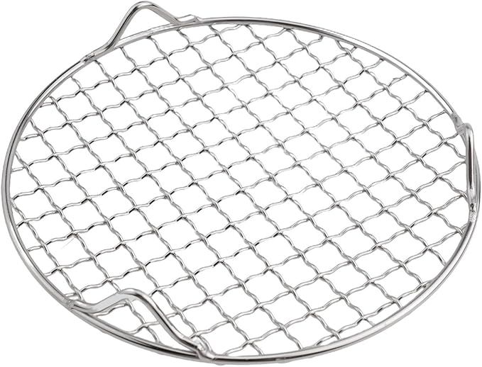 201 Stainless Steel Cooling Rack, Round Cooling Baking Rack For Draining, Steaming, Grilling Or Cooling Food, Silver(18cm)