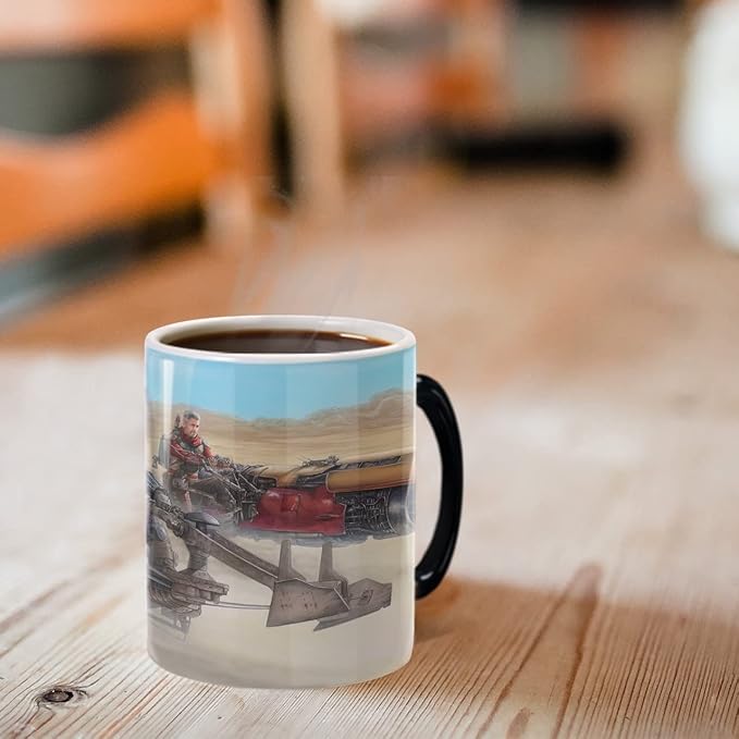 Morphing Mugs Star Wars – The Mandalorian – The Marshal - Thomas Kinkade Studios – One 11 oz Color Changing Ceramic Mug – Image Revealed When HOT Liquid Is Added! MMUG1445
