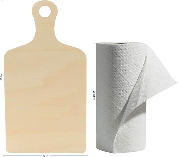 Wooden Cutting Board Shapes, 16" with Handle, Pack of 1 Wooden Cutting Boards by Woodpeckers, for Kitchen, Decor, and Charcuterie Boards