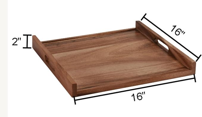 Kalmar Home Serving Tray - Solid Bottom - Square