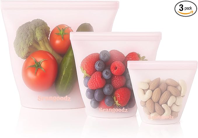 Reusable Silicone Food Storage Containers – 3-Pack (Large, Medium, Small) – Leakproof, BPA-Free, Food Grade, Microwave & Freezer Safe, Eco-Friendly Containers