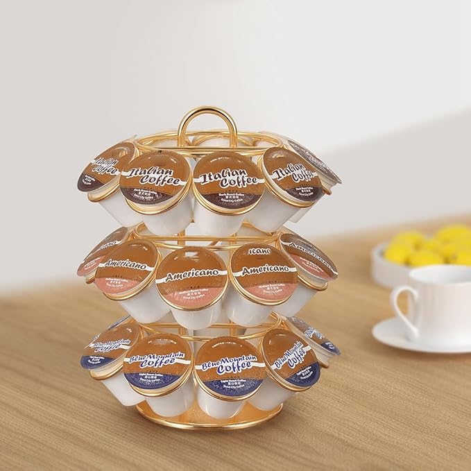 1 Piece Metal Coffee Pod Organizer - 27 Card Positions