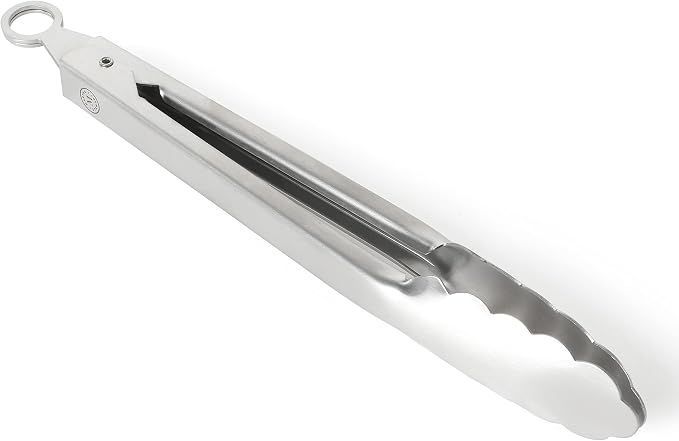 Martha Stewart Richburn 9-Inch Stainless Steel Kitchen Tongs – Durable and Heat-Resistant Cooking and Serving Tool