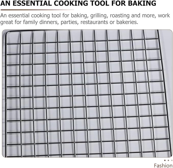 STOBAZA Stainless Steel Cooling Rack Reusable Baking and Draining Rack for Cookies Meat and Vegetables High Temperature Resistant Design for Versatile Cooking and Baking