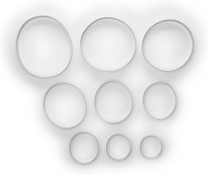Fox Run, 1 x 6 x 6 inches, Round Cookie Cutter Set