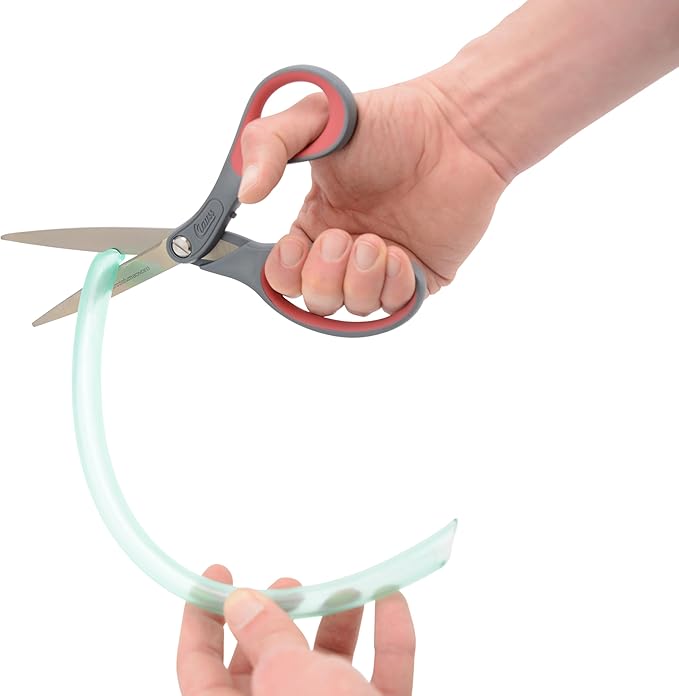 Clauss Industrial Heavy-Duty Zirconium Bonded Scissors, Ergonomic Overmolded Handle, Precision-Ground Blades, 10-Inch
