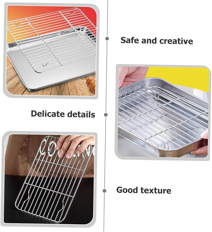 Stainless Steel Cooling Rack for Baking and Cooking Rack for Air Fryer and High Pressure Cooker Wire Rack Design for Even Steaming and Easy Cleaning