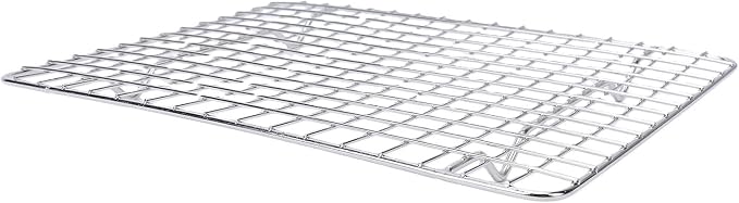 Yunseity Stainless Steel Cooling Rack, Grid Wire Oven Safe Cookie Drying Rack for Baking, Heavy Duty Cooking Ideal for Roasting Cooling (25x19.5x1.5cm / 9.84x7.68x0.59in)