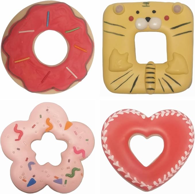 4-Piece Linzer Cookie Cutters Set - Stainless Steel Large Fondant Biscuit Molds for Birthday Party, Graduation, Christmas, and Holiday Baking DIY (Round, Square, Heart, Flower)