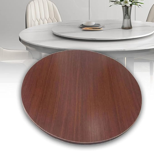 Wood Dining Table Turntable, Round Rotating Serving Plate, Lazy Susan Turntable 360° Rotating Board, Wooden Swivel Tray For Dining Table, Easy To Share Food,Large Wooden Turntable Lazy