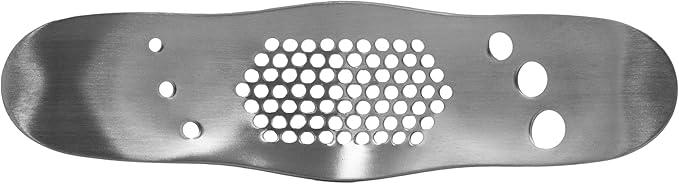 KB KITCHEN BASICS Stainless Steel Garlic Crusher with Herb Stripper - Versatile Kitchen Tool, Honeycomb Design, Multi-Functional Sides, Dishwasher-Safe & Easy Cleanup - Multi-Purpose Cooking Utensils