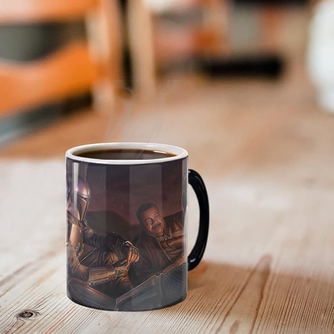 Morphing Mugs Star Wars – The Mandalorian – Uneasy Alliance – One 11 oz Color Changing Ceramic Mug – Image Revealed When HOT Liquid Is Added! MMUG1446