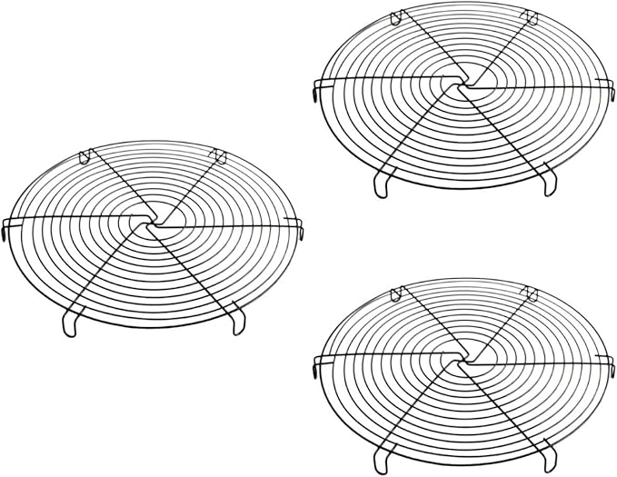 DOITOOL 3 Pack Cake Cooling Racks 12 Inch Round Cooling Racks for Cooking and Baking, Stainless Steel Rack Canning Rack, Circle Wire Cooling Rack for Air Fryer, Instapot, Cake Pans