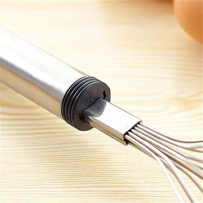 Whisks, Kitchen Steel Wire Balloon Whisk Milk Bubbler Blender