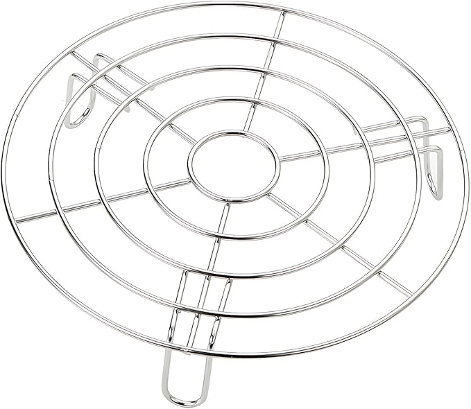 Wire Baking Rack for Airfryer/Oven/Sheet Pan with Legs Dia 8.7" Round Cooling Cooking Rack 304 Stainless Steel Barbecue Rack/Carbon Baking Net/Grill/Pan Grate(Height 1.8",8.7"/22cm)