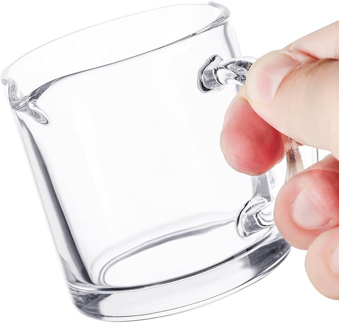 Ackers Shot Glasses Espresso Parts 4.5OZ Double Spouts Milk Cup Clear Glass (Pack of 2)